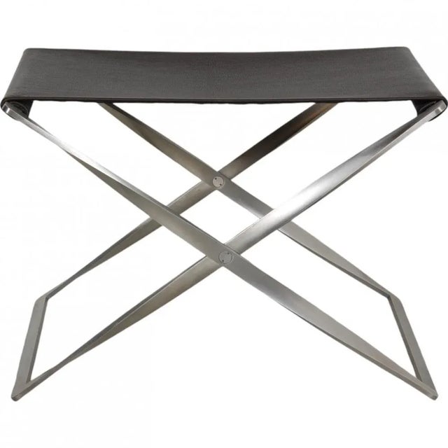 Animal Skin Pk-91 Stool in Brown Leather by Poul Kjærholm, 2000s For Sale - Image 7 of 7