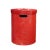 Leather Vinyl Cover Red Round Bucket Container Box Large For Sale In San Francisco - Image 6 of 6