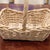 Mid 20th Century Vintage Large French Natural Hand Woven Wicker Basket For Sale - Image 10 of 18