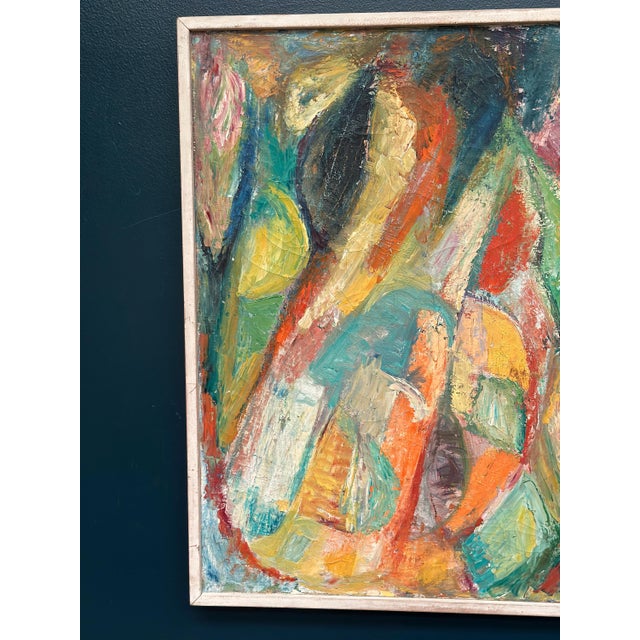 Abstract Composition, 1950s, Oil on Canvas, Framed For Sale - Image 16 of 18