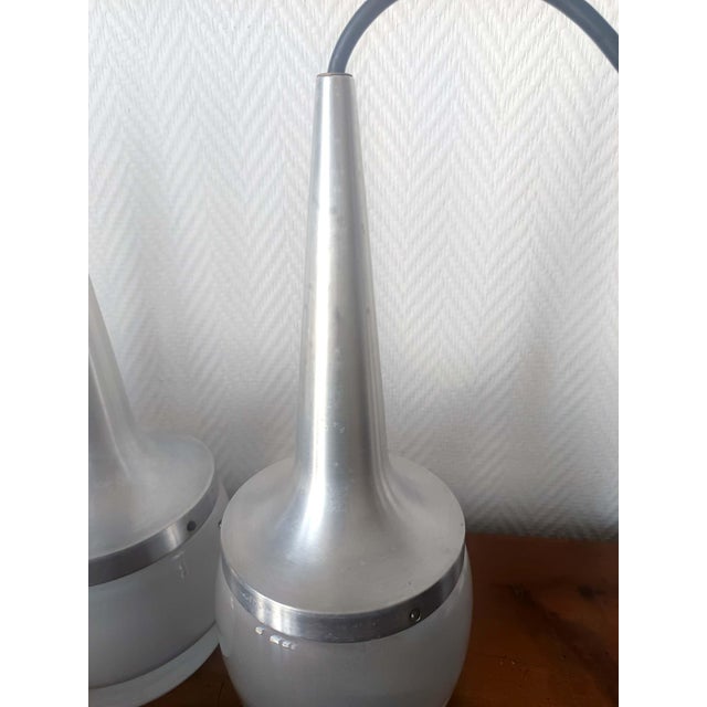 Trois Suspensions Space Age Staff Leuchten 1970, Set of 3 For Sale - Image 6 of 11