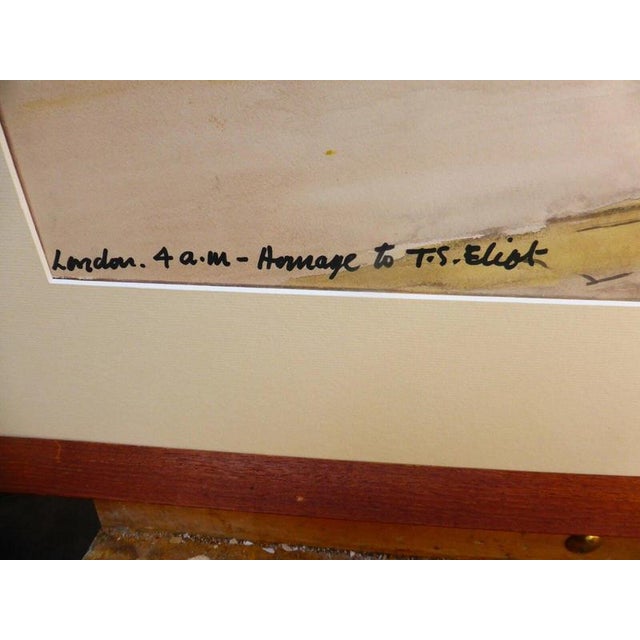 Gordon, Homage to T. S. Eliot, 1963, Watercolour on Paper, Framed For Sale - Image 4 of 13