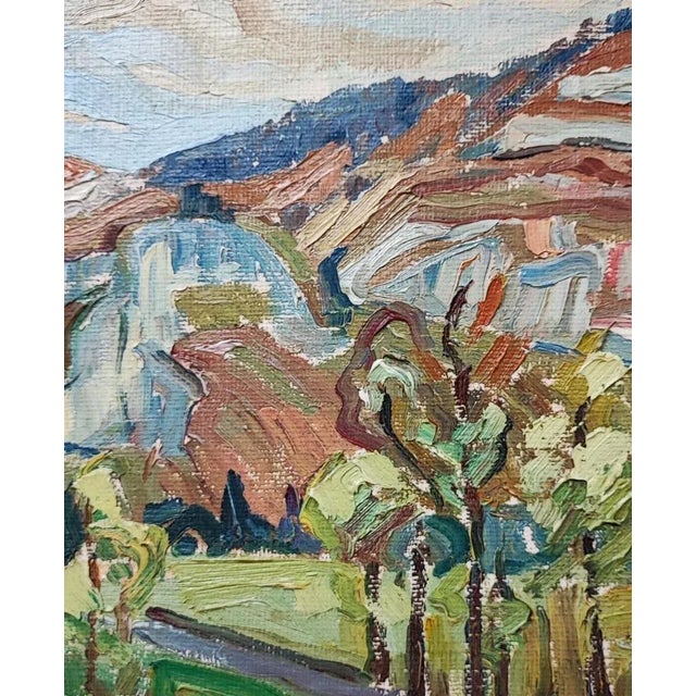 Henri Vincent Gillard, Les granges de Thônex, Oil on Canvas, Framed For Sale - Image 5 of 11