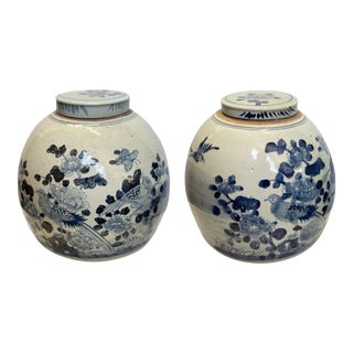 20th Century Pair of Large Chinese Celadon Lidded Vases For Sale