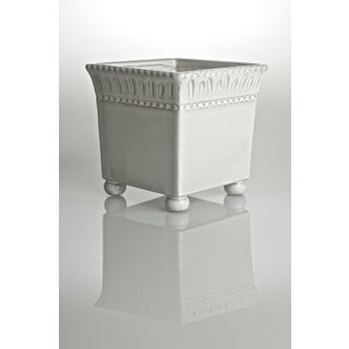 Charlot Square Planter/Cachepot with Round Feet For Sale