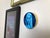 Contemporary Night Queen by Ariane` Kamps | Oils, gold leaf, wood tondo Portrait of a woman with blue tones. For Sale - Image 3 of 3