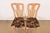 Late 20th Century Drexel Heritage Queen Anne Carved Oak and Burl Wood Side Chairs or Dining Chairs, Pair For Sale - Image 5 of 11