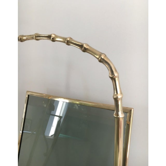 Neoclassical Faux Bamboo and Bronze Magazine Rack by Maison Baguès For Sale - Image 3 of 12