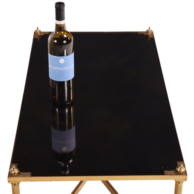 Maison Jansen A French Brass & Glass Coffee Table, in the Manner of Maison Jansen, C. 1950. For Sale - Image 4 of 7