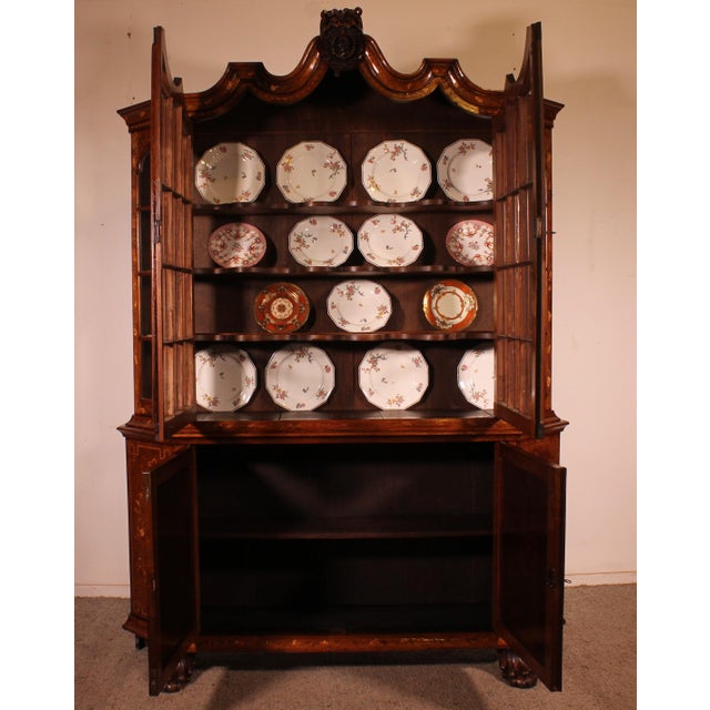 Dutch Marquetry Display Case, 1800s For Sale - Image 4 of 18