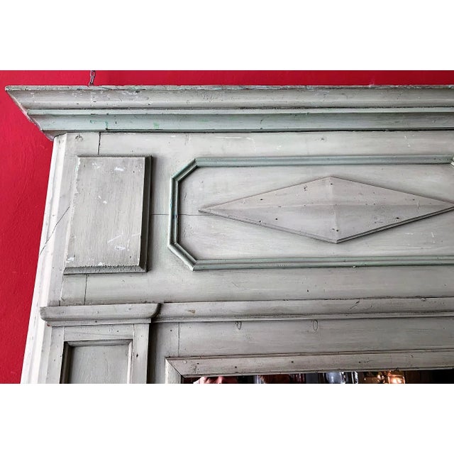 Painted Wooden Mirror, 19th-Century For Sale - Image 4 of 6