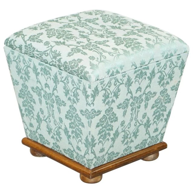 Silk Victorian Style Footstool For Sale - Image 15 of 15
