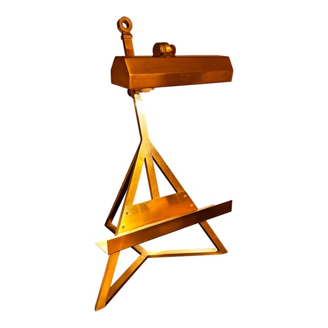 Vintage Mid-Century Modern Adjustable Brass Display Lamp For Sale