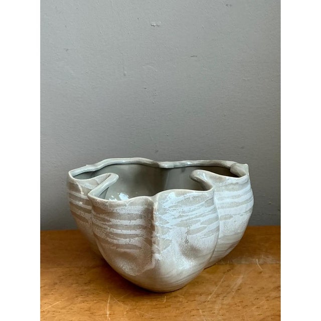 Vintage Organic Form Ceramic Bowl For Sale - Image 9 of 12
