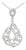 14k White Gold Topaz Diamond Drop Pendant Necklace For Sale