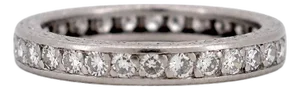 Antique Art Deco Platinum Full Eternity Band — 1.50ct Diamonds | Circa 1920, Size 6.75