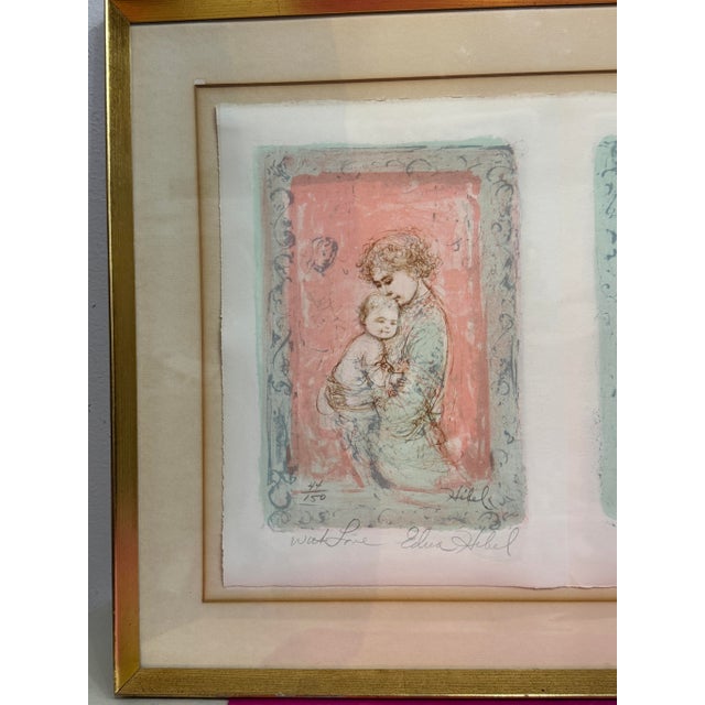 Signed Edna Hibel Limited Edition Mother & Child Print, Montecarlo Inscribed 1979 For Sale In Miami - Image 6 of 13