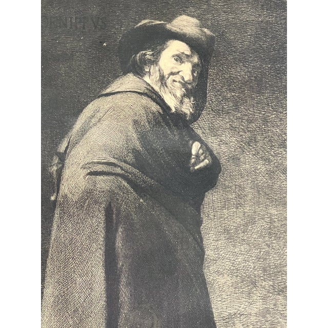 French Late 19th Century Antique Engraving Valazquez Pinx Portrait De Menippe For Sale - Image 3 of 10