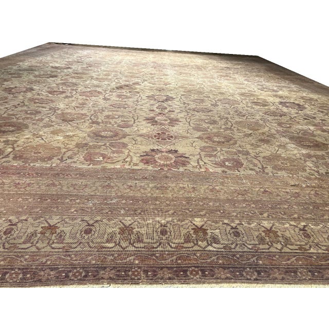 1900 - 1909 Fine Hand Antique Agra Rug For Sale - Image 5 of 18