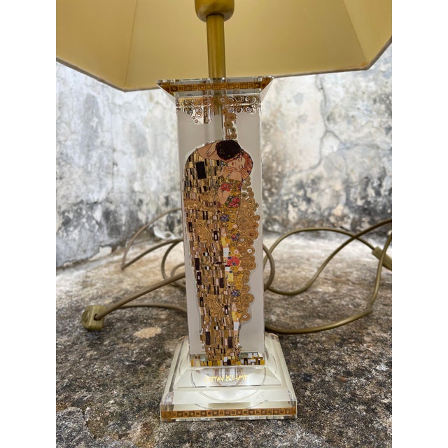 Contemporary Gustav Klimt Glass Table Lamps, 2010 Rare Edition For Sale - Image 3 of 12