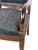 Late 20th Century Antique Empire Style Mahogany Armchair With Black Damask Upholstery For Sale - Image 5 of 18