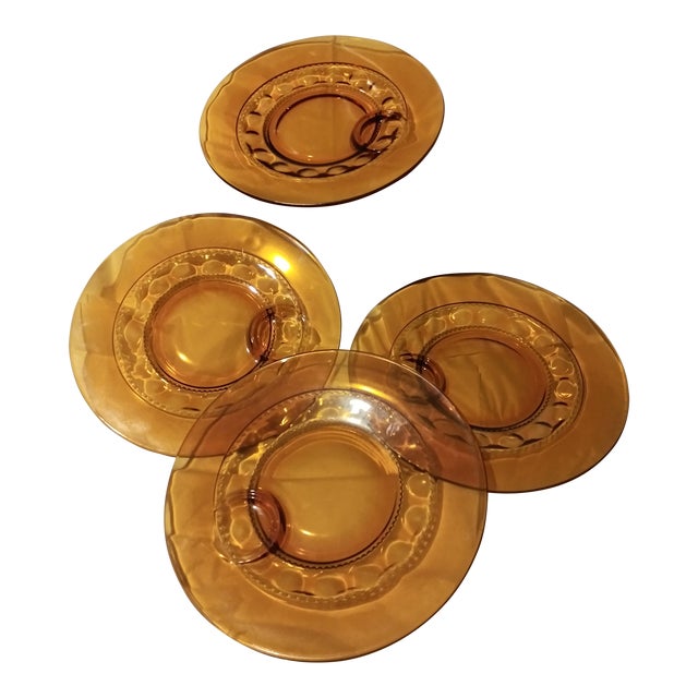 Indiana Glassware Amber Plates Set of 4 Chairish