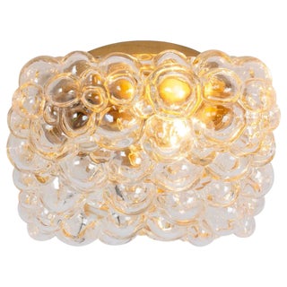 Amber Bubble Glass Sconce by Helena Tynell, Limburg, Germany, 1960s For Sale