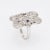 Finely detailed vintage Art Deco era diamond & sapphire ring (circa 1920s to 1930s) crafted in 14k white gold. Two old...