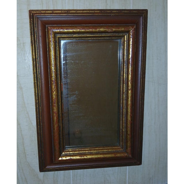Victorian Vintage Victorian Style Mirror With Gilded Deep Well Wood Frame For Sale - Image 3 of 5