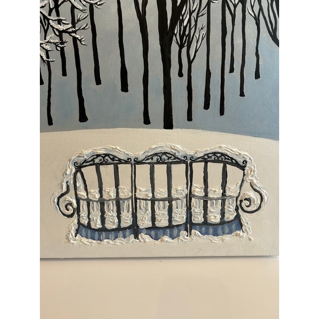 Modern Deep Snow Original Painting on Canvas For Sale - Image 3 of 5