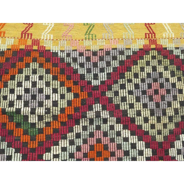 1960s Vintage Turkish Kilim Rug - 75" X 115" For Sale - Image 5 of 12