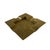 A striking vintage solid brass ashtray showcasing the fine hand-engraving and geometric styling characteristic of mid-...