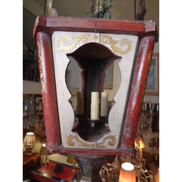 Wood 19th Century Italian Wood Lantern For Sale - Image 7 of 11