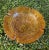 Murano Vintage 70's Large Heavy Amber Glass Ash Tray For Sale - Image 4 of 5