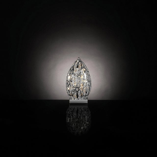 Not Yet Made - Made To Order Small Steel & Crystal Egg Arabesque Table Lamp from VGnewtrend For Sale - Image 5 of 5