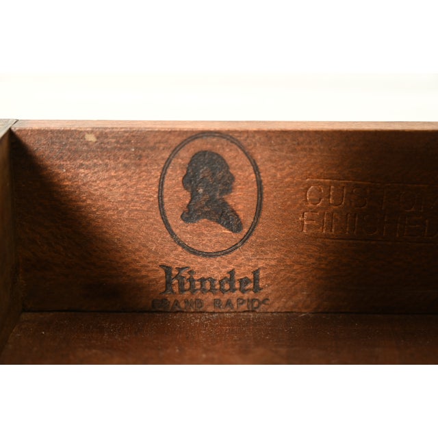 Kindel Furniture Queen Anne or Chippendale Carved Mahogany Nightstand, Circa 1950s For Sale - Image 12 of 13