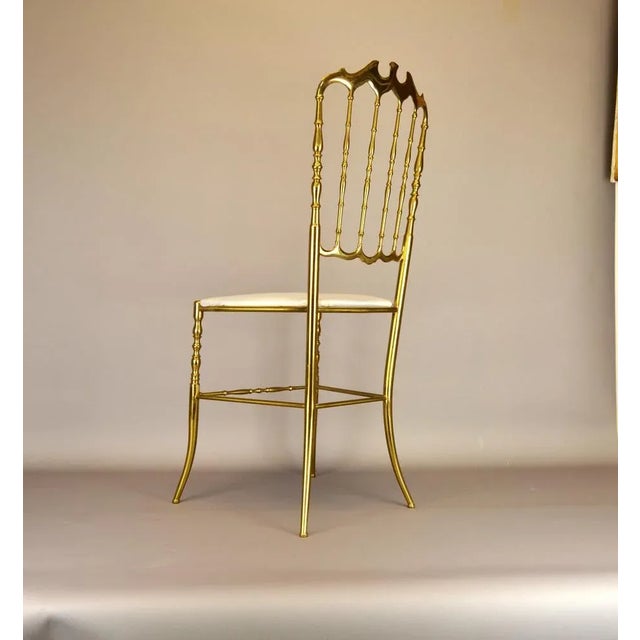 Italian Brass Chair Model Chiavari ,1950s For Sale - Image 6 of 8