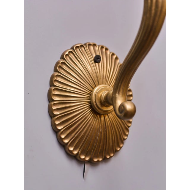 Metal Classic Wall Lamps in Brass, Set of 2 For Sale - Image 7 of 11