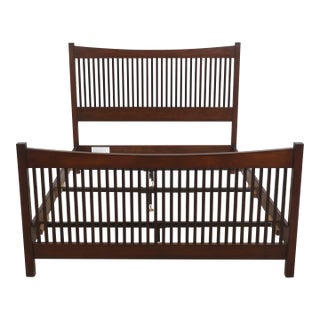 Stickley Mission Cherry Queen Size Spindle Bed For Sale