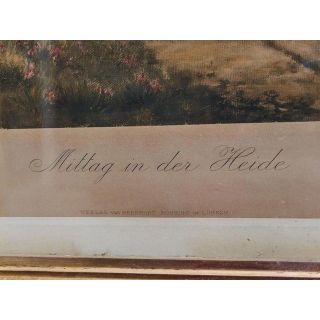 Brown H. Schmidt, Mittag in Der Heide, Heliogravure under Glass, Framed For Sale - Image 8 of 12