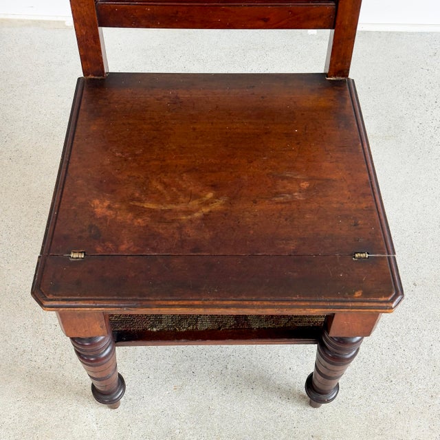 Antique Metamorphic Chair Library Steps For Sale - Image 11 of 12
