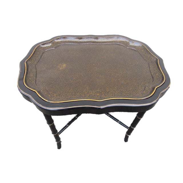 1850’s Paper Maché Tray Table For Sale - Image 12 of 12