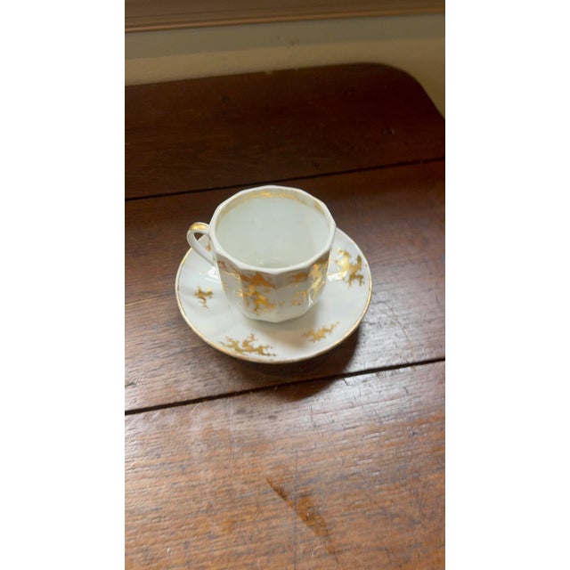 Brass Early 19th Century Old Paris Porcelain Cup and Saucer For Sale - Image 8 of 15