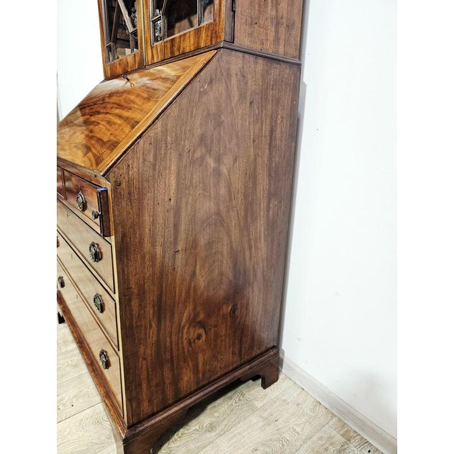 Victorian Mahogany Secretaire with Library For Sale - Image 6 of 18