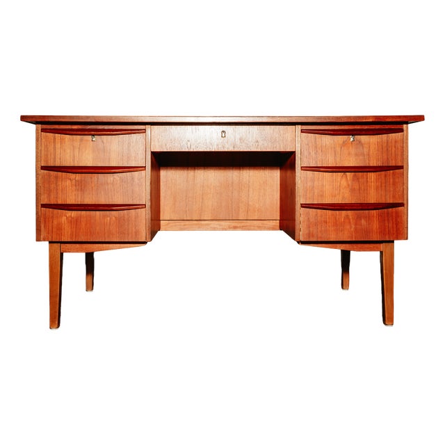 Vintage Teak Double Desk, 1960s For Sale