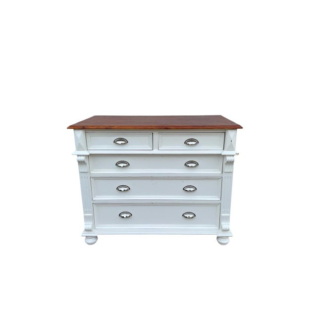 Chest of Drawers in Painted Pine Wood, 1920s For Sale - Image 16 of 16