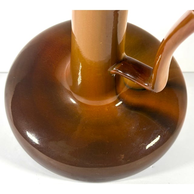 Clement Massier Golfe Juan Art Pottery Chamberstick c.1900 For Sale - Image 10 of 18