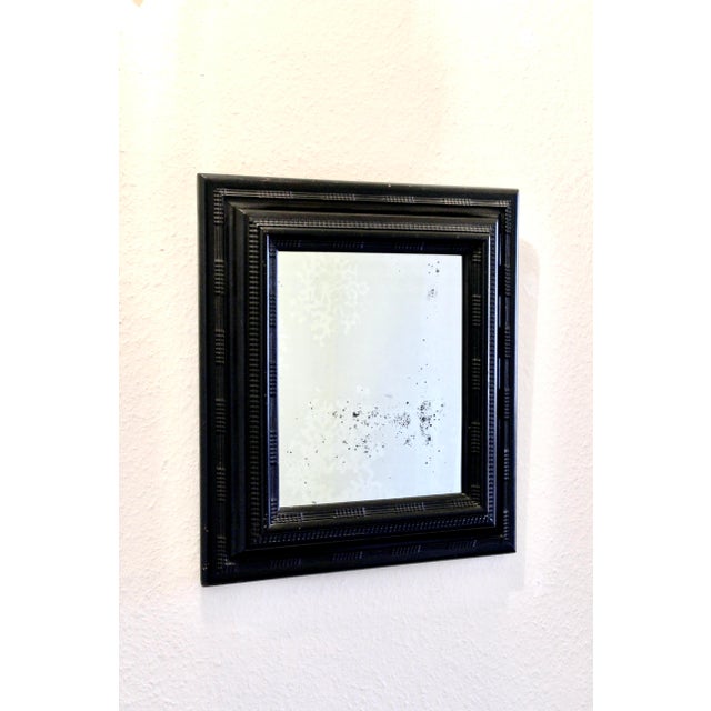 Wood Flemish Baroque Mirror with Original Mercury Glass For Sale - Image 7 of 7