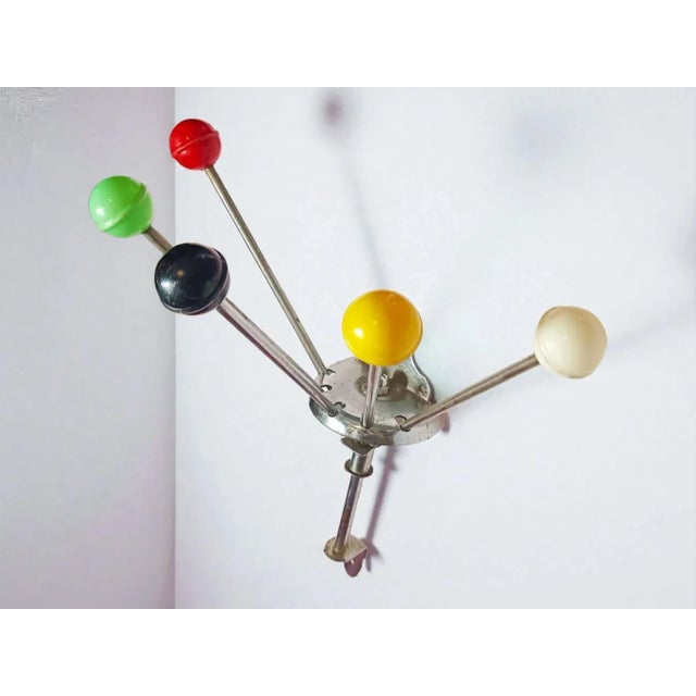Spanish Vintage Wall Coat Rack with Colored Balls, 1960s For Sale - Image 16 of 18