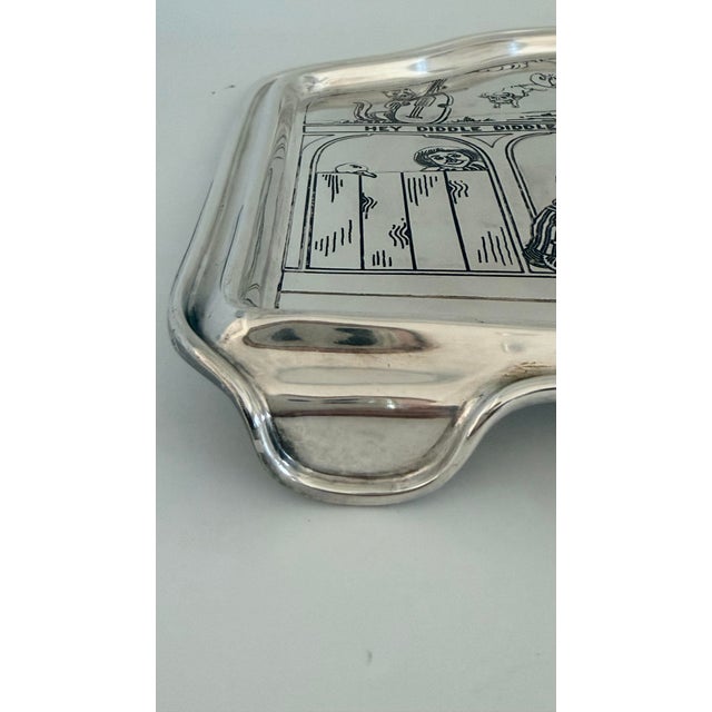 Reed and Barton Engraved Nursery Rhymes Silverplate High Chair Tray - 1939 For Sale - Image 12 of 12